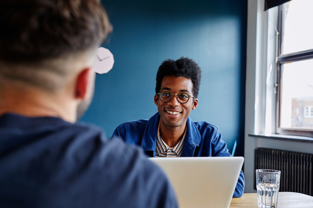 man in individual diversity and inclusion coaching session